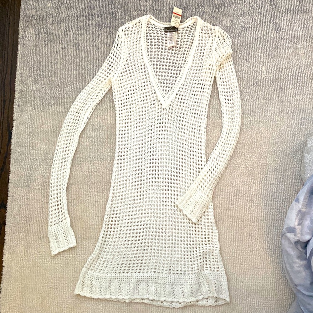 White crochet Tommy Bahama cover up